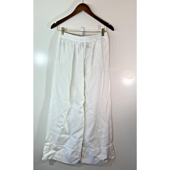 Reformation Women’s Wide Leg Linen Pants Size S White Pockets Beachy Cottagecore - Picture 2 of 7